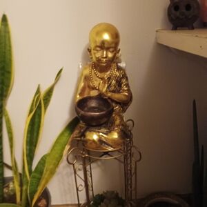 Guilded Buddhist Praying boy